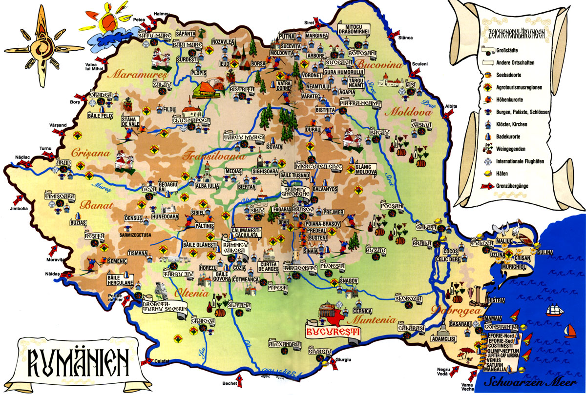 Mapa Turístico da Roménia